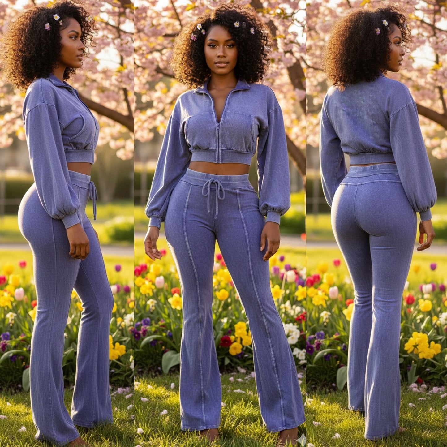 Mineral Flare 2 Piece Set (Blue)