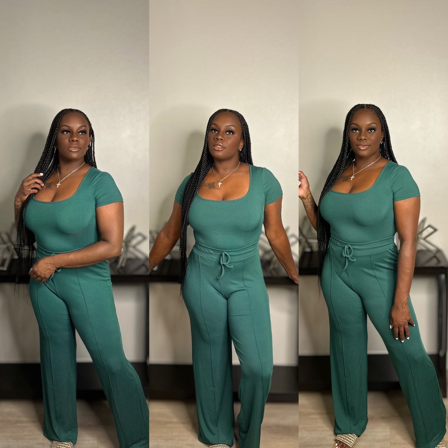 New Breeze Pants Set (Hunter Green)