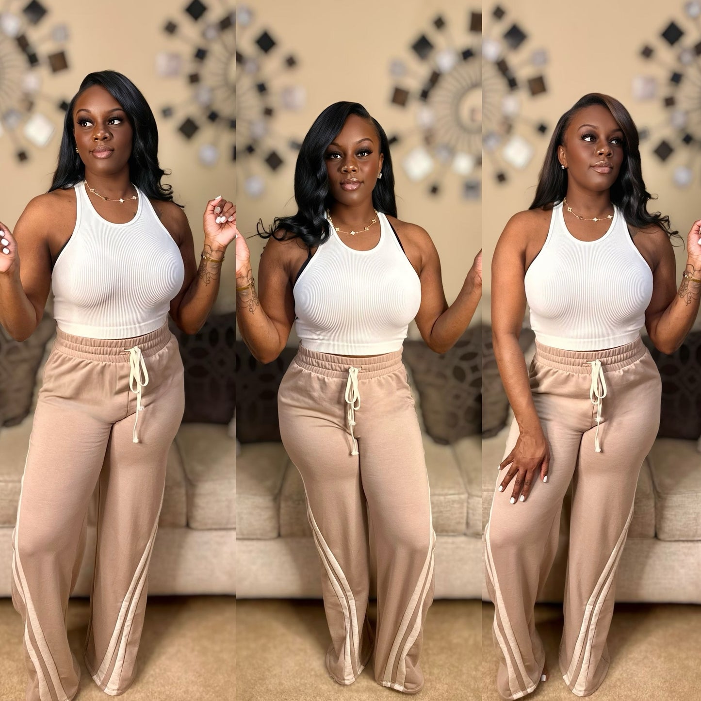 WIDE LEG JOGGERS (MOCHA/OATMEAL)