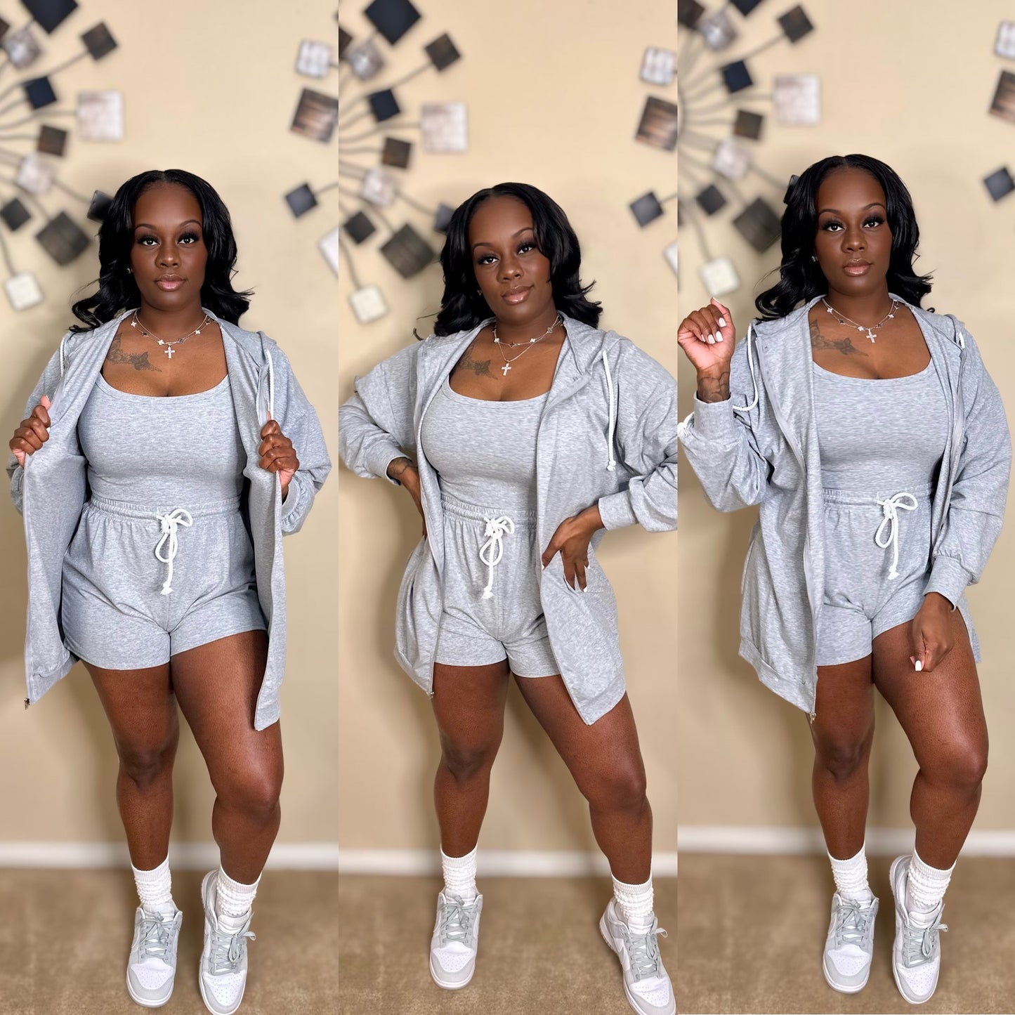 ROXY 3 PIECE SET (GREY)