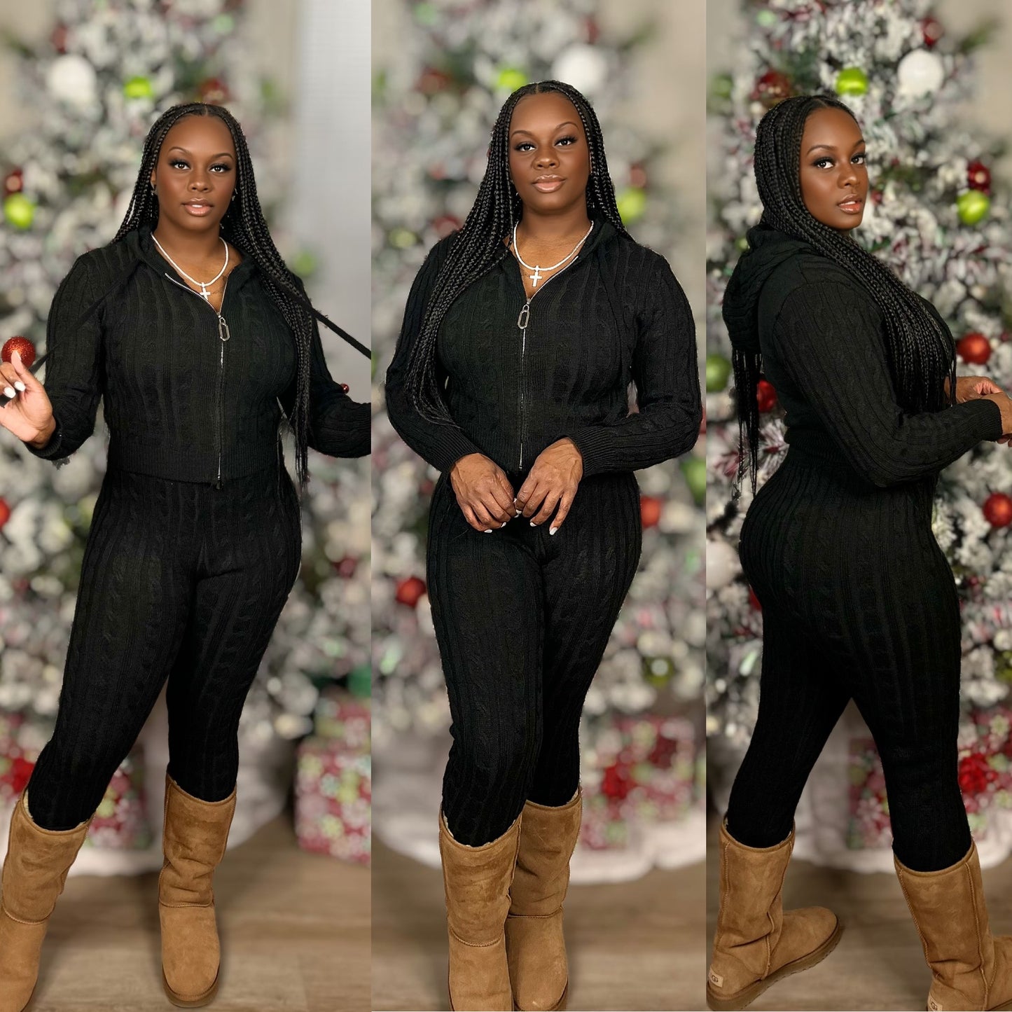 THE KNITTY SET (BLACK)