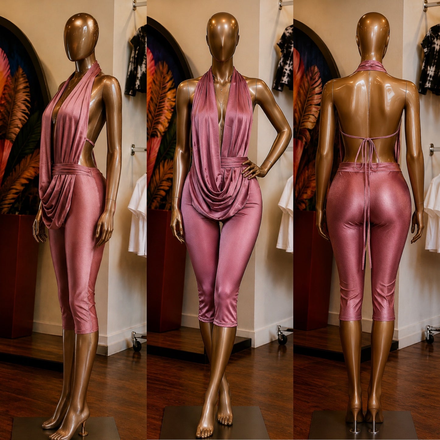 Rich Girl Energy Jumpsuit (Mauve Pink)
