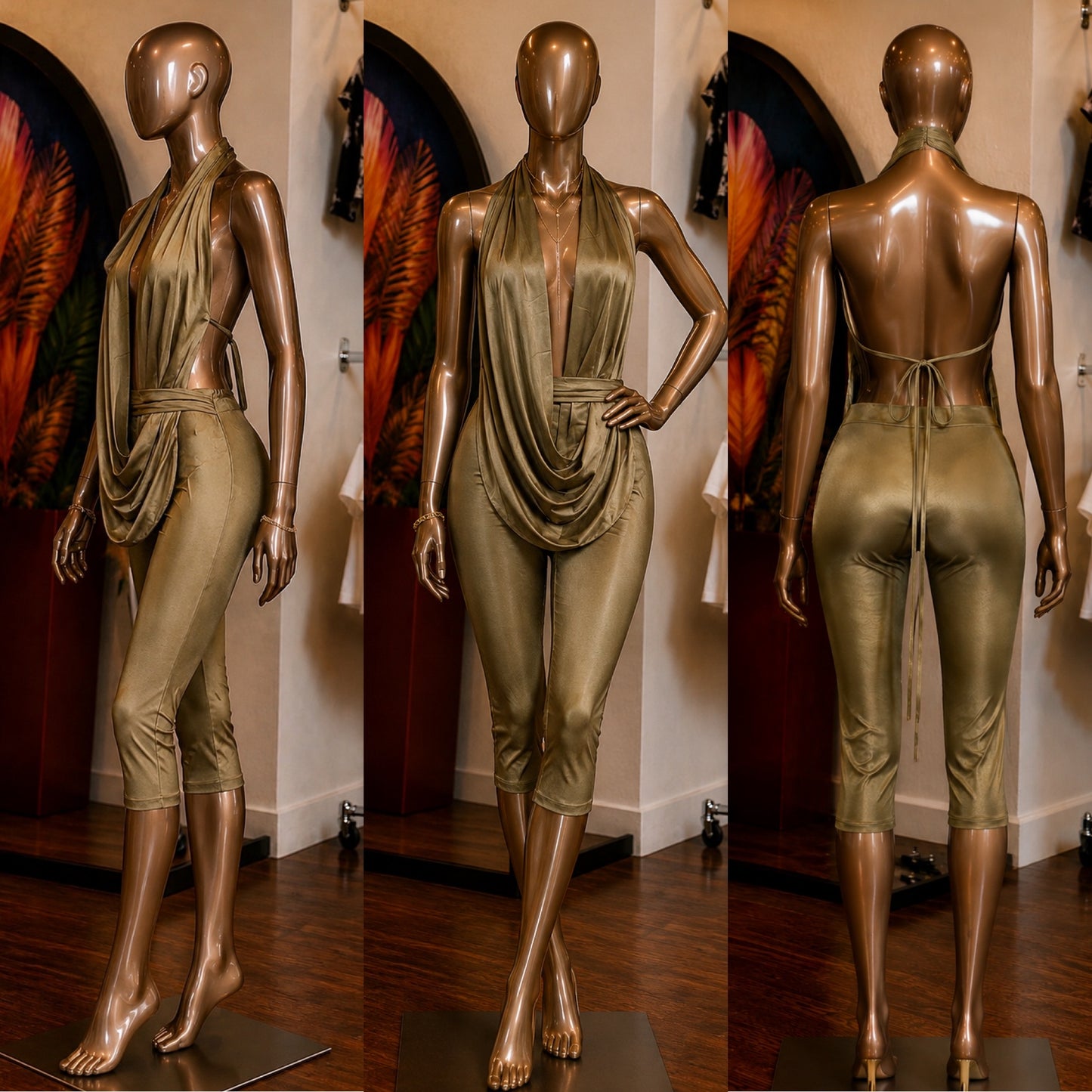 Rich Girl Energy Jumpsuit (Olive)