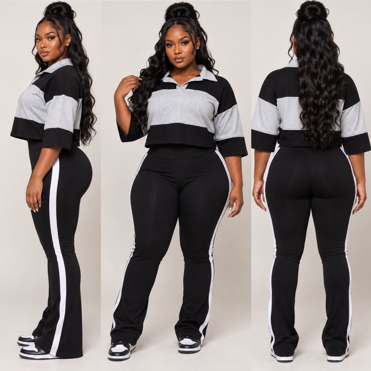 Pretty In Motion Set (Black Grey)