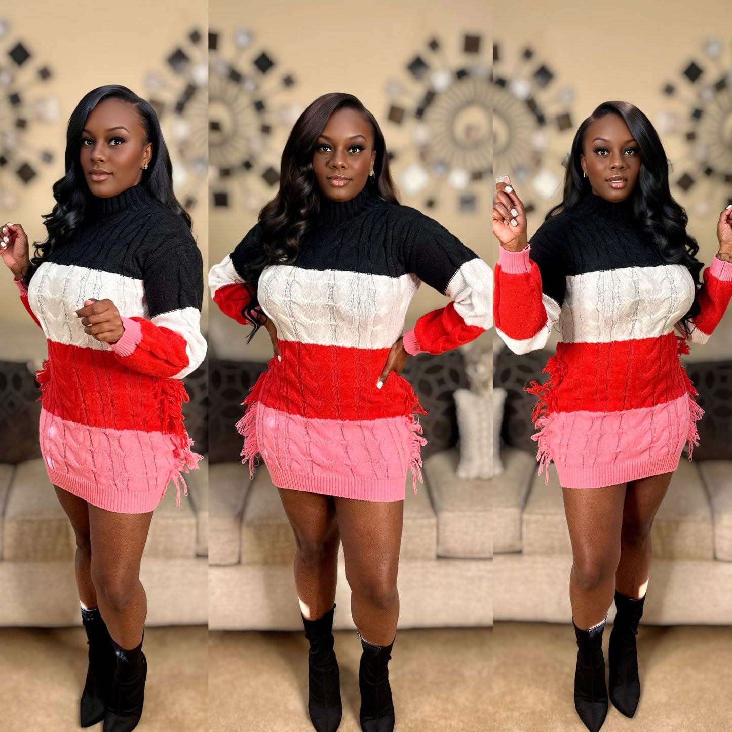 A VIBE SWEATER DRESS
