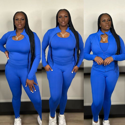 Sporty 3pc Set (Royal Blue)