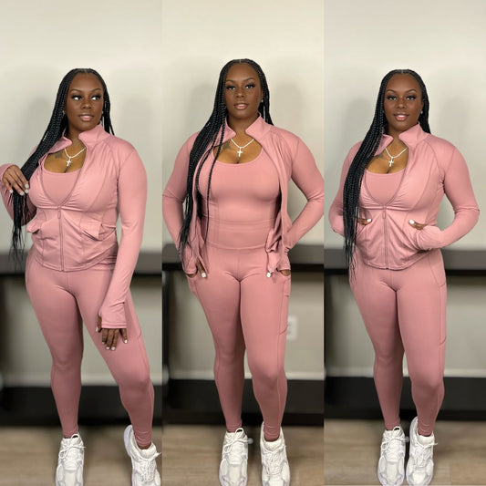 Sporty 3pc Set (Mauve)