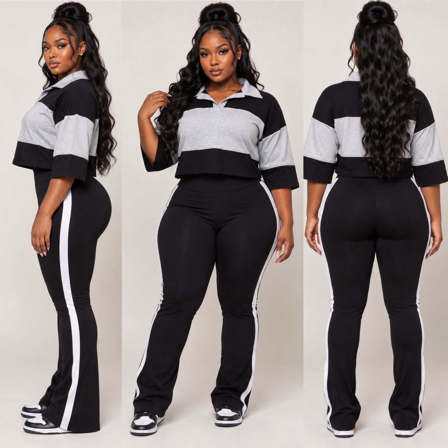 Pretty In Motion Set (Black Grey)