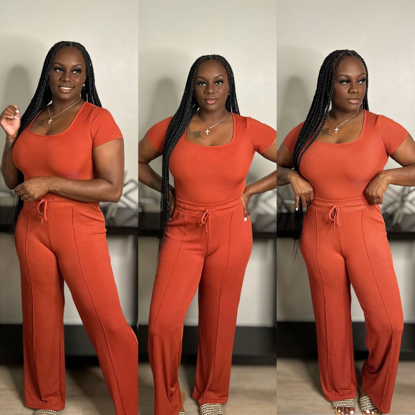 New Breeze Pants Set (Rust)