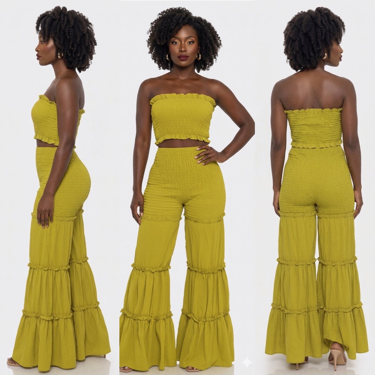 Ruffle Me Set (Olive)
