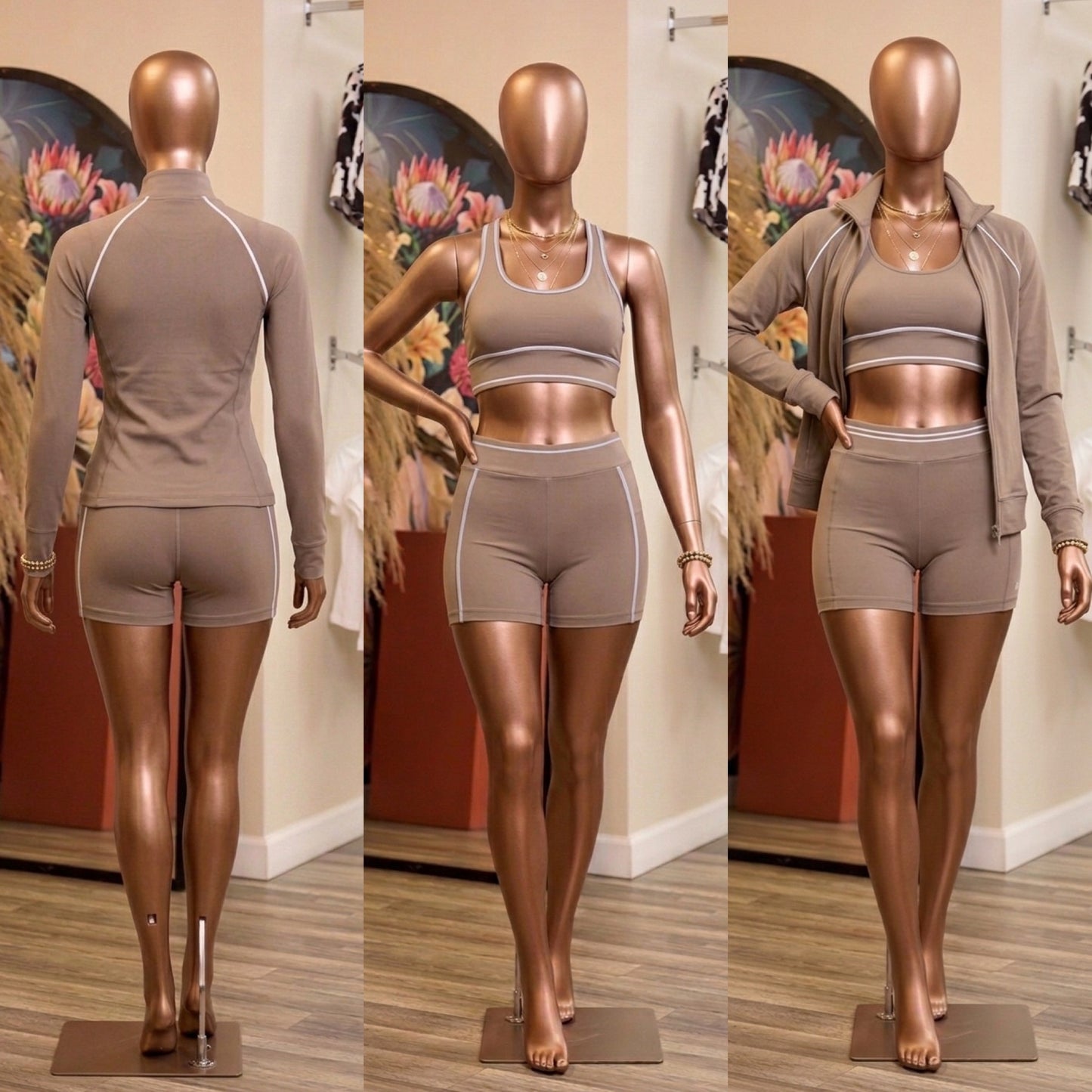 Active 3 Piece Set (Tan)