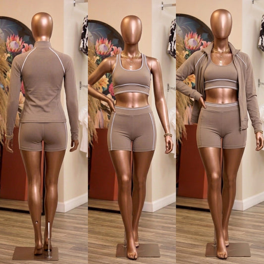 Active 3 Piece Set (Tan)